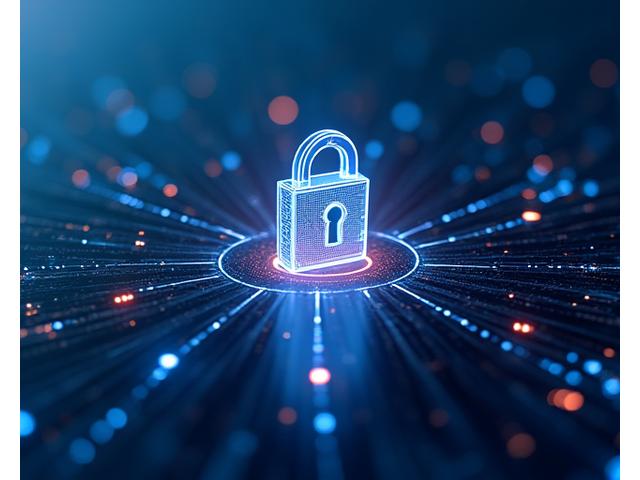 デジタルセキュリティとデータ保護を示すシンボリックな画像